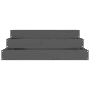 Donica, szara, 78x78x27 cm, lite drewno sosnowe Lumarko - Donice - miniaturka - grafika 5