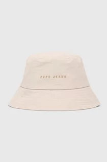 Czapki męskie - Pepe Jeans kapelusz kolor beżowy - grafika 1