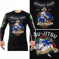 Kimona, stroje i obuwie - Rashguard Z Długim Rękawem Męski Ground Game Oldschool R. M - miniaturka - grafika 1