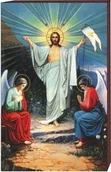 Magnesy - Magnes z Jezusem Zmartwychwstałym i aniołami - miniaturka - grafika 1
