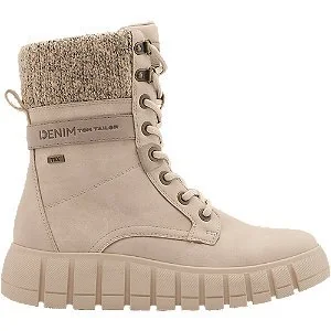 Tom Tailor Botki sznurowane - Damskie - Kolor: Cream - Rozmiar: 36 - Botki damskie - miniaturka - grafika 1