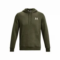Bluzy sportowe męskie - Męska bluza Under Armour Essential Fleece Hoodie Rozmiar: XL / Kolor: zielony/biały - miniaturka - grafika 1