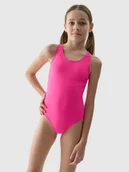 Stroje kąpielowe - 4F Kostium kąpielowy jednoczęściowy dziewczęcy - różowy 158/164 (12-14 lat) - miniaturka - grafika 1