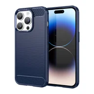 Etui i futerały do telefonów - Carbon Case etui iPhone 14 Pro Max elastyczny żelowy pokrowiec na tył plecki niebieski - miniaturka - grafika 1