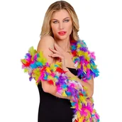 Zabawy w naśladowanie dorosłych - Widmann - Boa z piór, długość ok. 180 cm, szalik z piór, akcesoria, motto party - miniaturka - grafika 1