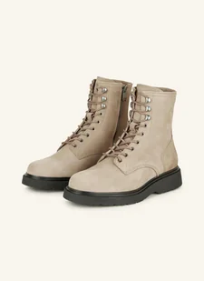 Calvin Klein Botki Sznurowane beige - Botki damskie - miniaturka - grafika 1