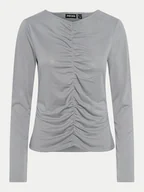 Bluzki damskie - Pieces Bluzka Anora 17151339 Szary Slim Fit - miniaturka - grafika 1