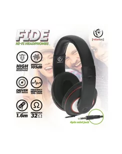 Rebeltec Słuchawki stereo z mikrofonem Fide Czarne (RBLSLU00034) - Słuchawki - miniaturka - grafika 1