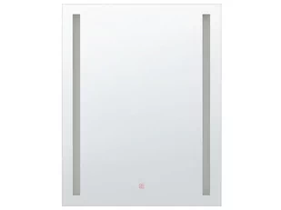Beliani Lustro ścienne LED 60 x 80 cm srebrne MARNE - Lustra - miniaturka - grafika 1