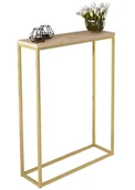 Konsole i sekretarzyki - Wąska Konsola Do Korytarza Złoty + Dąb Artisan D8-Z79 - miniaturka - grafika 1