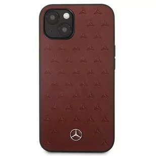 Mercedes MEHCP13MPSQRE iPhone 13 6,1" czerwony/red hardcase Leather Stars Pattern - Etui i futerały do telefonów - miniaturka - grafika 3