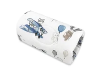 Poduszki do karmienia - Mufka do karmienia BAWEŁNA 100% SAMOLOTY BŁĘKIT - miniaturka - grafika 1