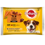 Mokra karma dla psów - Pedigree Wołowina z jagnięciną Indyk z marchewką 4x100g 34706-uniw - miniaturka - grafika 1