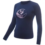 Koszulki sportowe damskie - Koszulka damska Sensor Merino Active Pt Fox dl.rukáv Rozmiar: M / Kolor: ciemnoniebieski - miniaturka - grafika 1
