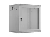 Szafy rack - Szafa instalacyjna rack wisząca 19" 12u 600x450 szara drzwi perforowane lanberg (flat pack) WF01-6412-23S - miniaturka - grafika 1