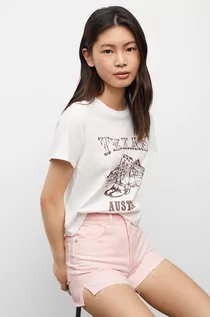 Spodnie i spodenki dla dziewczynek - Mango Kids szorty dziecięce Slit kolor różowy gładkie - grafika 1
