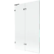 Parawany nawannowe - Mexen Lunar L parawan nawannowy 2-skrzydłowy lewy 110 x 150 cm, transparent, chrom - 897L-110-100-01-00-L - miniaturka - grafika 1