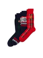 Skarpetki męskie - Polo Ralph Lauren Zestaw 3 par wysokich skarpet męskich 449958866001 Kolorowy - miniaturka - grafika 1