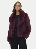 Płaszcze damskie - Vero Moda Futro Nora 10336482 Fioletowy Regular Fit - miniaturka - grafika 1