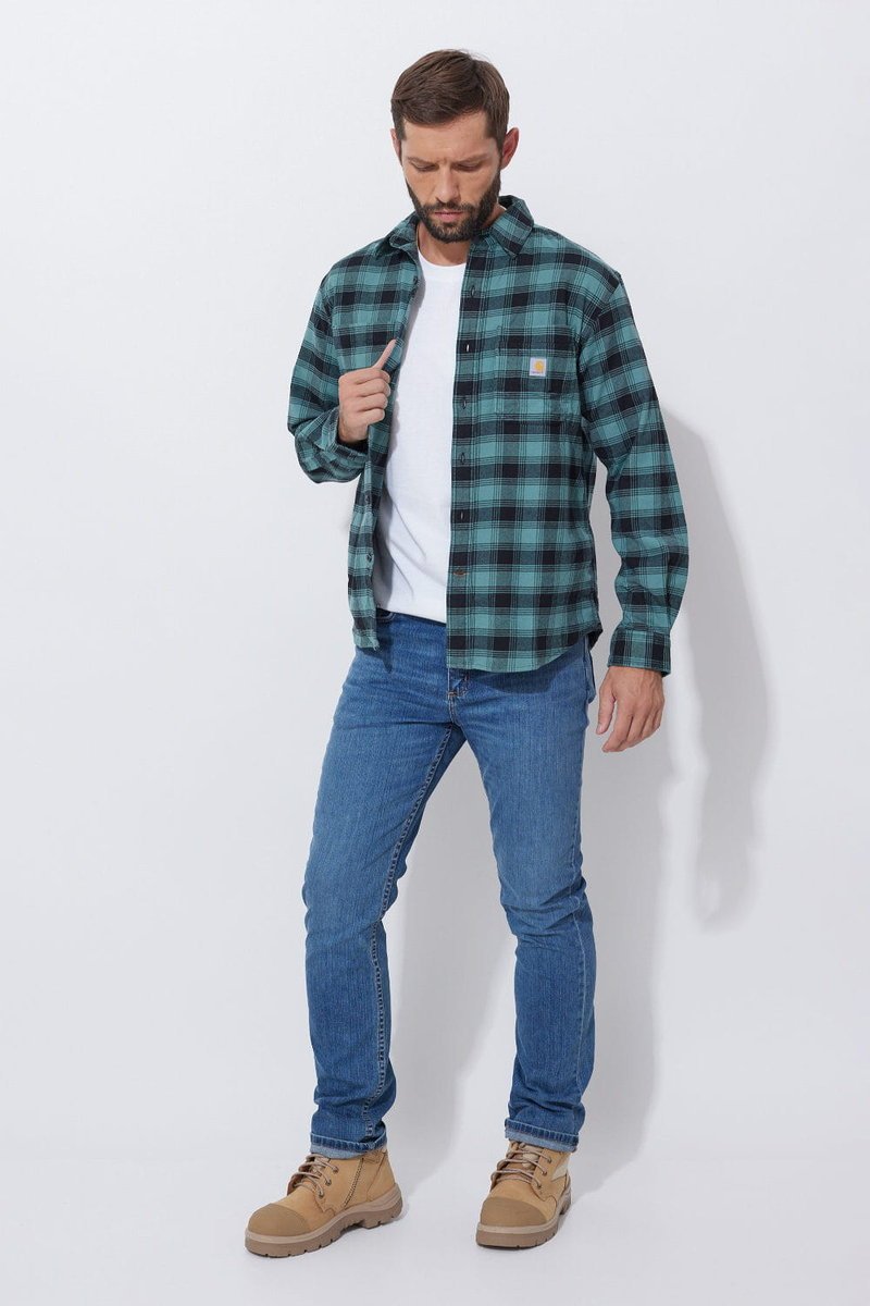 Koszula flanelowa w kratę Carhartt Rugged Flex Midweight - L