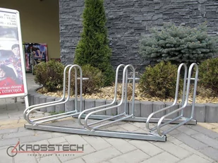 Krosstech Stojak na rowery RAD 3 na 3 rowery ocynkowany 4440133 - Wyposażenie miejsc publicznych - miniaturka - grafika 1