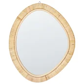 Lustra - Lustro ścienne rattanowe 50 x 60 cm jasne ZAATARI Lumarko! - miniaturka - grafika 1