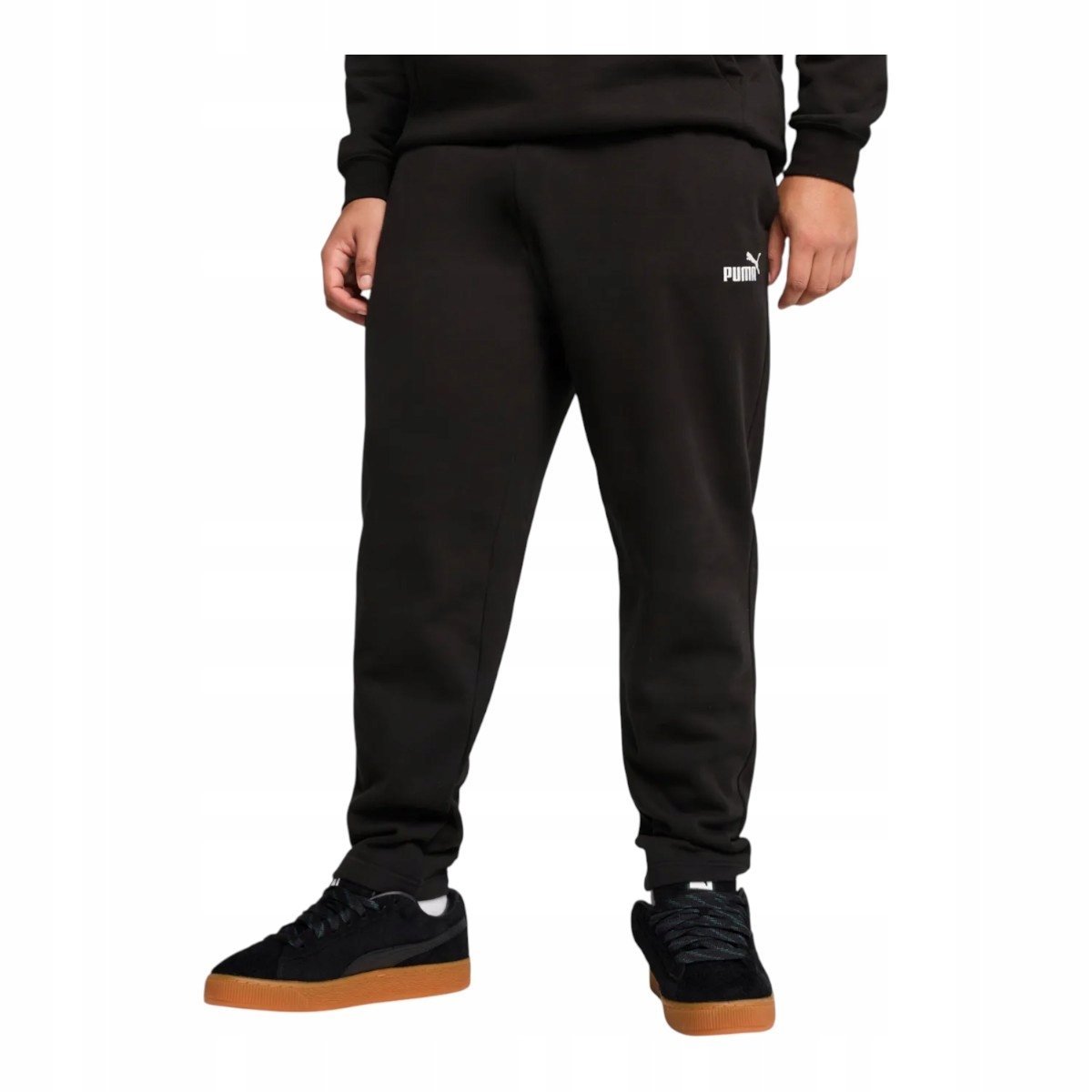 PUMA SPODNIE DRESOWE MĘSKIE ESS NO.1 LOGO SWEATPANTS CZARNE r.S