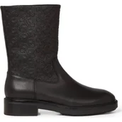 Botki damskie - Calvin Klein Skórzane botki - miniaturka - grafika 1