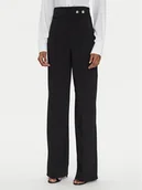 Spodnie damskie - Rinascimento Spodnie materiałowe CFC0122883003 Czarny Regular Fit - miniaturka - grafika 1