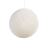 Lampy sufitowe - QAZQA Wiejska lampa wisząca biała 60 cm - Corda - miniaturka - grafika 1