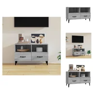 Szafki RTV - vidaXL Szafka pod TV szara Sonoma 80x36x50 cm materiał drewnopochodny - Meble TV - miniaturka - grafika 1