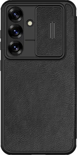 Nillkin Etui z klapką i ochroną aparatu Qin Pro do Galaxy S25 Plus, czarne - Etui i futerały do telefonów - miniaturka - grafika 1