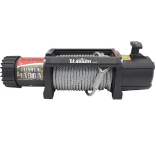 WYCIĄGARKA ELEKTRYCZNA 12V 13000LBS HUNTER Z LINĄ STALOWĄ TITANIUM WINCH - Akcesoria motoryzacyjne - miniaturka - grafika 2
