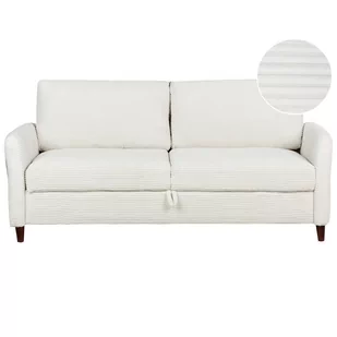 Sofa 3-osobowa z pojemnikiem sztruksowa biała MARE - Sofy i kanapy Sofa 3-osobowa z pojemnikiem sztruksowa biała MARE - Sofy i kanapy - miniaturka - grafika 1