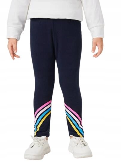 SHEIN LEGGINSY GRANATOWE DŁUGIE NADRUK 130 VUQ