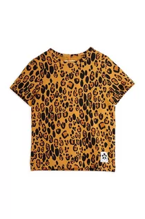 Koszulki dla dziewczynek - Mini Rodini t-shirt dziecięcy kolor beżowy - grafika 1