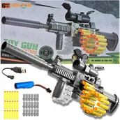 Zabawki militarne - BEZPIECZNY KARABIN ZABAWKOWY DLA DZIECI AUTOMAT NA MIĘKKIE STRZAŁKI-PIANKI - miniaturka - grafika 1