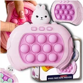 Zabawki sensoryczne - Gra Zręcznościowa Pop It Królik Różowa Popit Push Antystresowa Sensoryczna - miniaturka - grafika 1