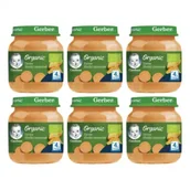 Dania dla dzieci - Gerber Organic Obiadek dynia słodki ziemniak dla niemowląt po 4 miesiącu Zgrzewka 6 x 125 g Bio - miniaturka - grafika 1