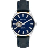 Zegarki męskie - Pacific SAMA-1702-02 Automat granatowy męski zegarek open heart - miniaturka - grafika 1