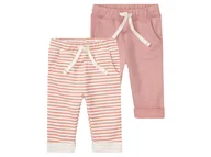 Spodenki dla niemowląt - lupilu® Spodnie niemowlęce dla dziewczynki z bawełny organicznej, 2 pary (62-68, Różowy) - miniaturka - grafika 1