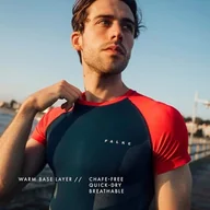 Koszulki męskie - FALKE Mężczyźni Warstwa podstawowa (góra) Warm Round Neck M S/s Ts materiał funkcyjny szybkoschnące chłodzące1 Sztuka, Zielony Holly 7385, XL - miniaturka - grafika 1