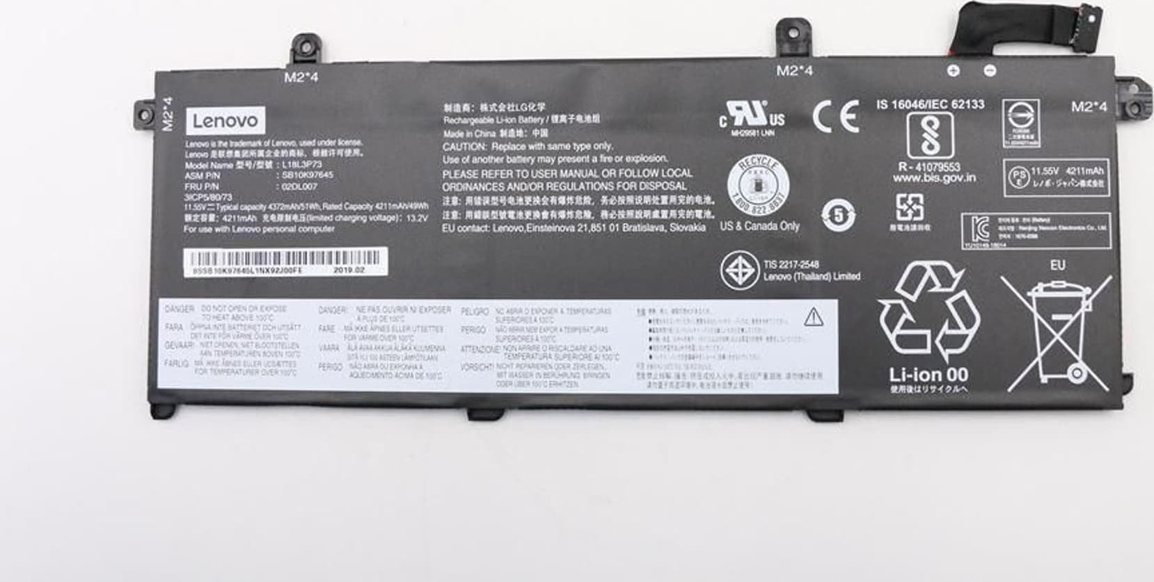 Bateria Lenovo Internal,3c,50Wh,LiIon,LGC