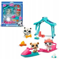 Figurki dla dzieci - HASBRO LITTLEST PET SHOP Zestaw Snowy Day Śnieżny 3 Figurki Akcesoria - miniaturka - grafika 1
