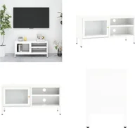 Szafki RTV - vidaXL Szafka pod TV biała 90x30x44 cm stal i szkło - Szafka pod TV - Szafki pod TV - Podstawa pod TV - Podstawa pod TV - miniaturka - grafika 1