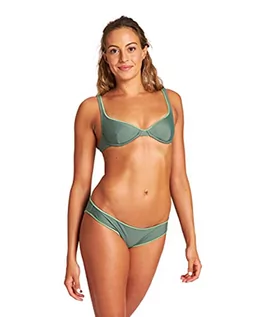 Stroje kąpielowe - ARENA Damski strój kąpielowy W Solid Wire Two Pieces Two Piece Swimsuit zielony armii 42 - grafika 1