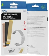 Akcesoria do smartwatchy - Wave steel braided strap 20mm, for smartwatches and sports watches, gold - miniaturka - grafika 1