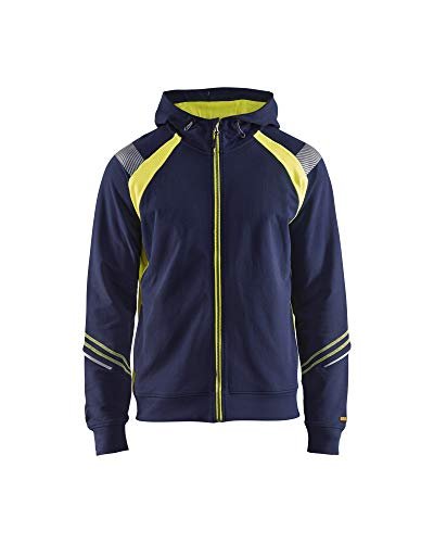 Blaklader 34331158 Sweter z zamkiem błyskawicznym, granatowy/żółty, grootte XXL