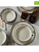 Serwisy obiadowe - Hermia 24-częściowy zestaw w kolorze beżowym - miniaturka - grafika 1