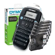 Drukarki kart i etykiet - Drukarka etykiet DYMO LabelManager 160 180dpi / do 12mm / z 5 szt. taśma D1-45013 w zestawie - miniaturka - grafika 1